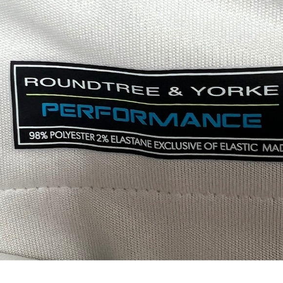 Roundtree & Yorke Big Man Performance Classic Fit Flat Front Shorts Beige 52 x 8 - Picture 4 of 9